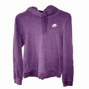 Nike Hoodie Cowl Neck Sweatshirt Purple Speckled
